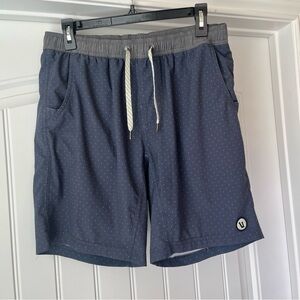 Vuori Kore Shorts Navy Gray Micro Dot Lined Shorts Running Athletic Medium